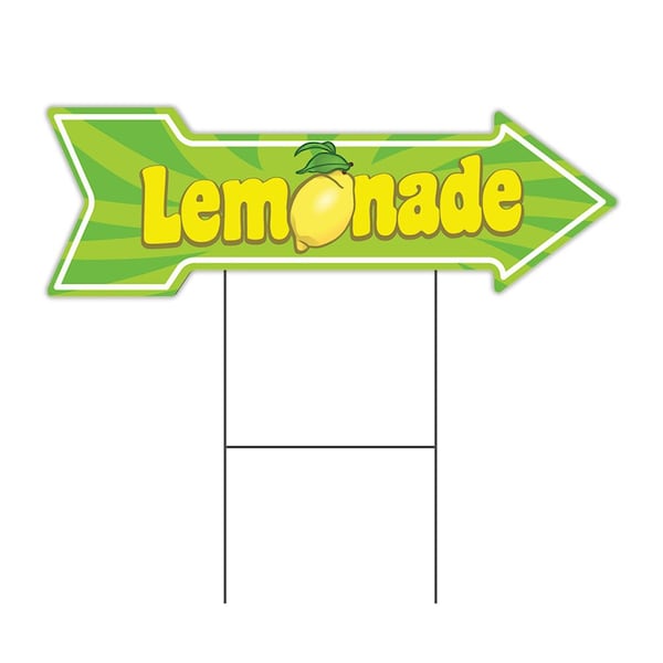 Signmission Lemonade Arrow Sign Funny Home Decor 18in Wide P-ARROW-999778 - main